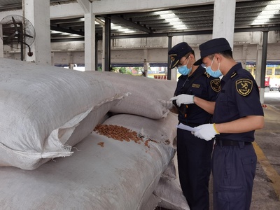 老港海關查獲6.3噸禁入固體廢物，軟木制品制造原料藏隱患